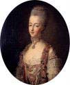 marie antoinette queen of france in a court dress